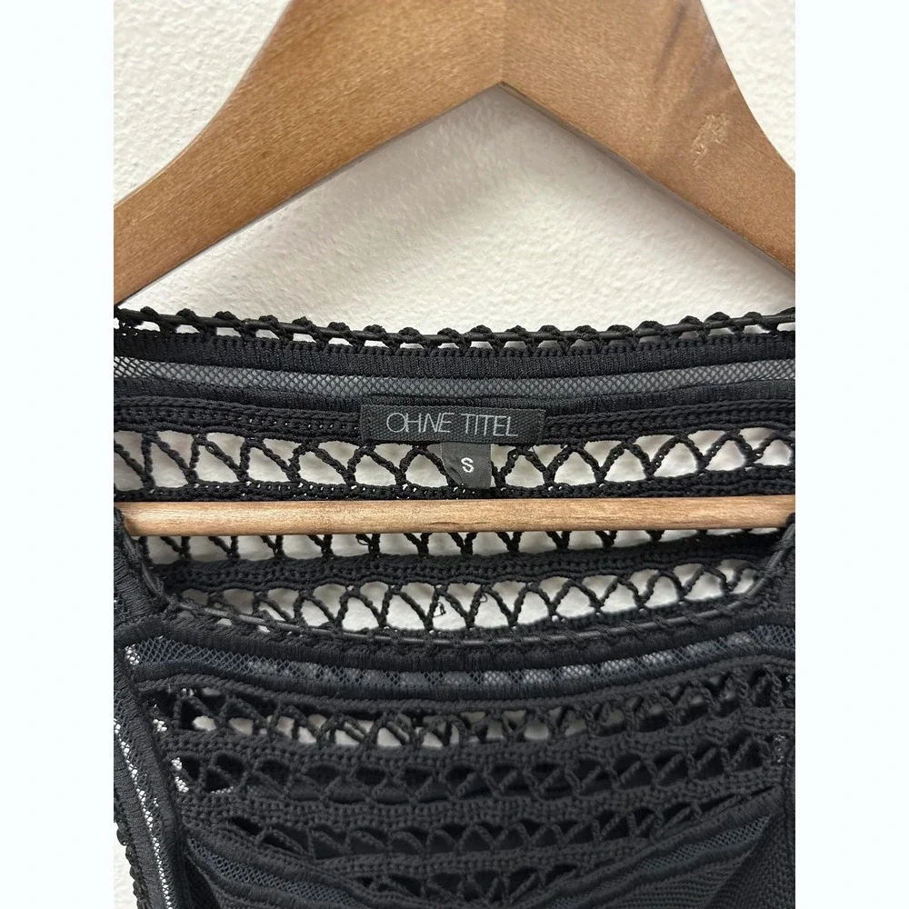 OhNe‎ Titel Crochet Stretch Midi Dress Black S